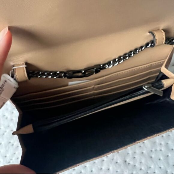 KURT GEIGER Mini Brixton Quilted Leather Shoulder Bag in Camel NEW MSRP $225 - Picture 5 of 7